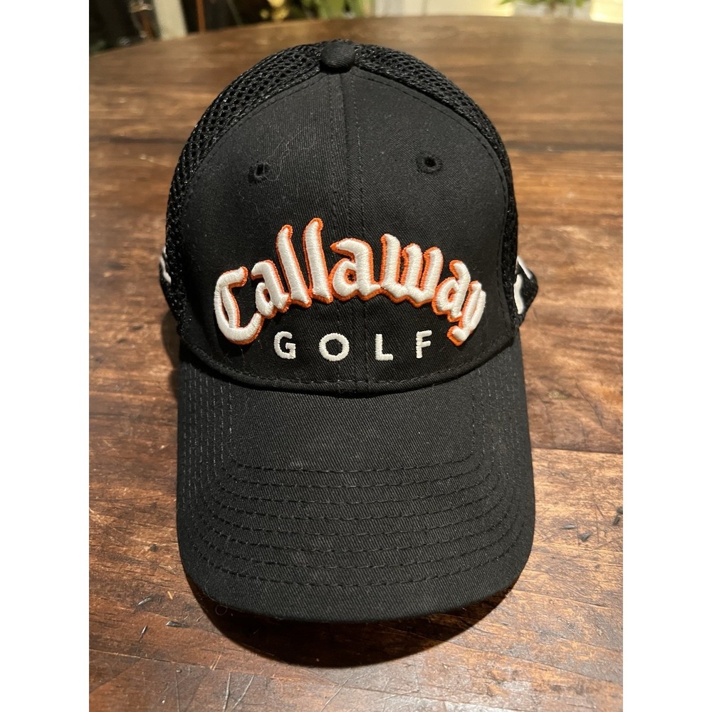 Callaway Golf Hat Cap Fitted FT-i Tour New Era Black Orange Medium Large
